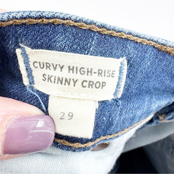 ✅ MADEWELL CURVY HIGH RISE SKINNY CROP Blue Women's Jeans SIZE 29 - Picture 8 of 8